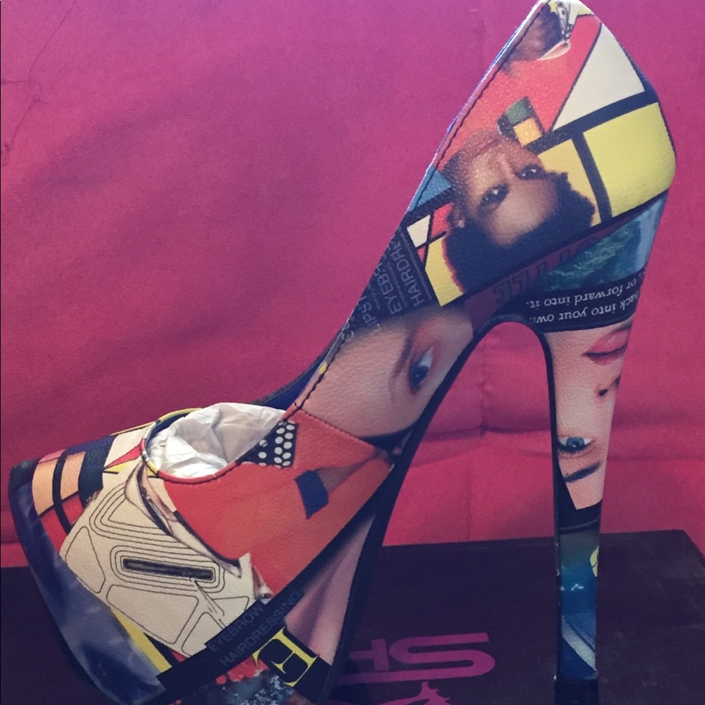 Women’s 6” high heel multi-color shoes